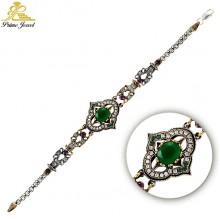 Gümüş Otantik Taşlı Biezik /Bileklik